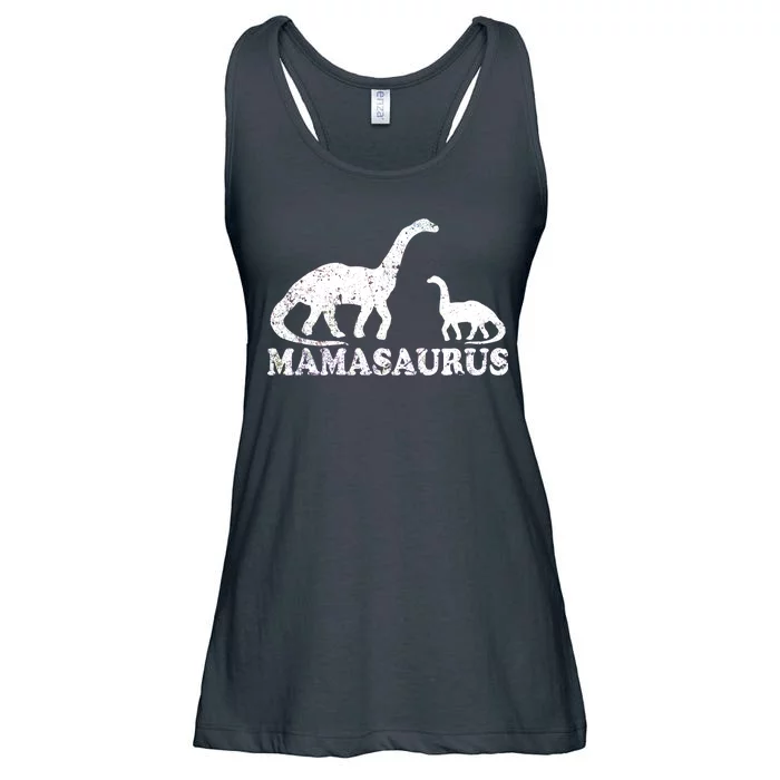 Distressed Mamasaurus Mom Mama Mother Dinosaur Ladies Essential Flowy Tank