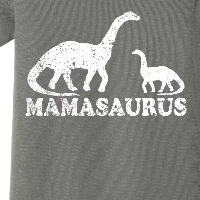 Distressed Mamasaurus Mom Mama Mother Dinosaur Baby Bodysuit