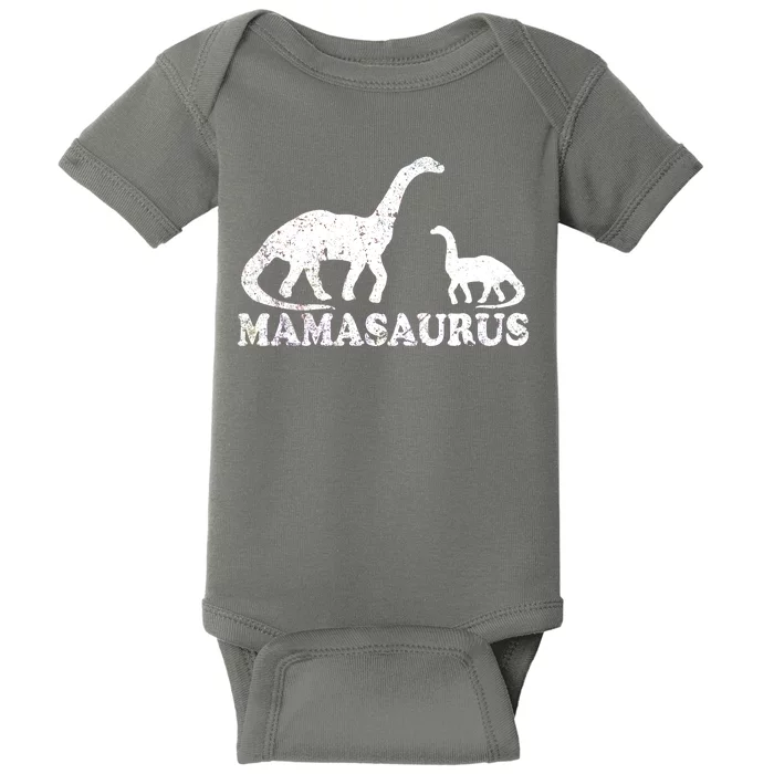 Distressed Mamasaurus Mom Mama Mother Dinosaur Baby Bodysuit