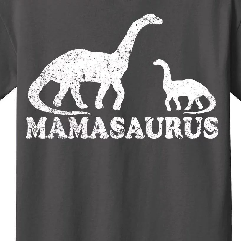 Distressed Mamasaurus Mom Mama Mother Dinosaur Kids T-Shirt