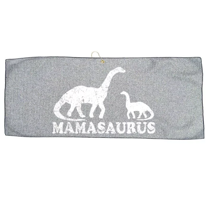 Distressed Mamasaurus Mom Mama Mother Dinosaur Large Microfiber Waffle Golf Towel