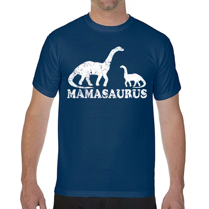 Distressed Mamasaurus Mom Mama Mother Dinosaur Comfort Colors T-Shirt