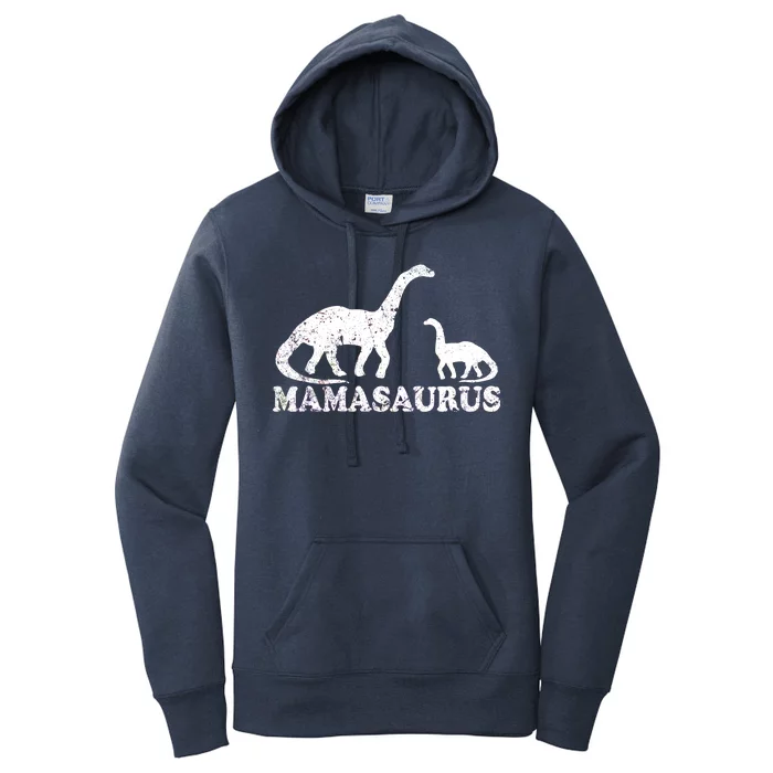 Distressed Mamasaurus Mom Mama Mother Dinosaur Women's Pullover Hoodie