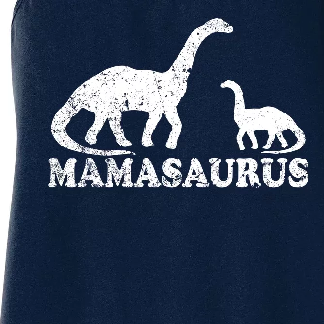 Distressed Mamasaurus Mom Mama Mother Dinosaur Women's Racerback Tank