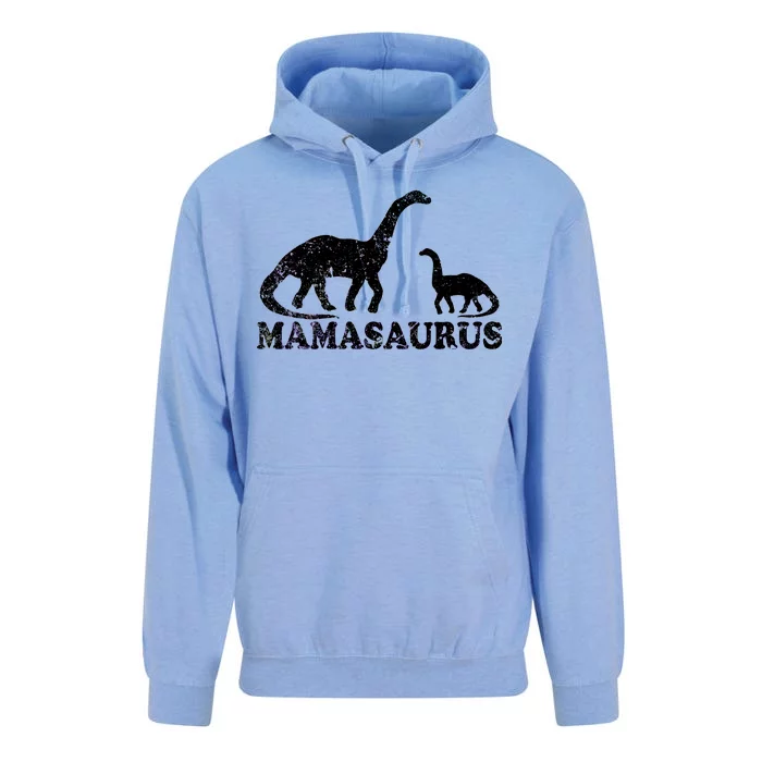 Distressed Mamasaurus Mom Mama Mother Dinosaur Unisex Surf Hoodie