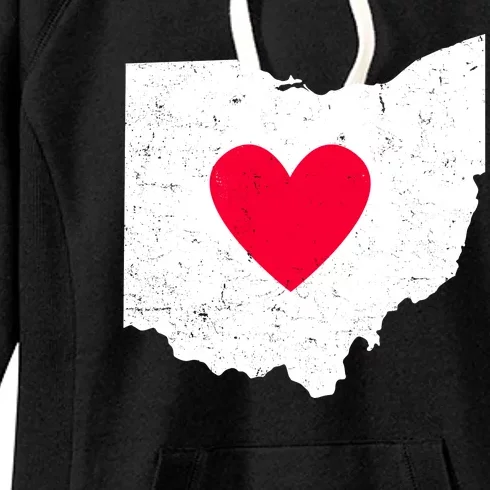 Distressed Ohio State Love Women's Fleece Hoodie