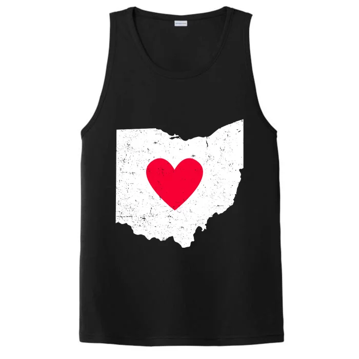 Distressed Ohio State Love Performance Tank