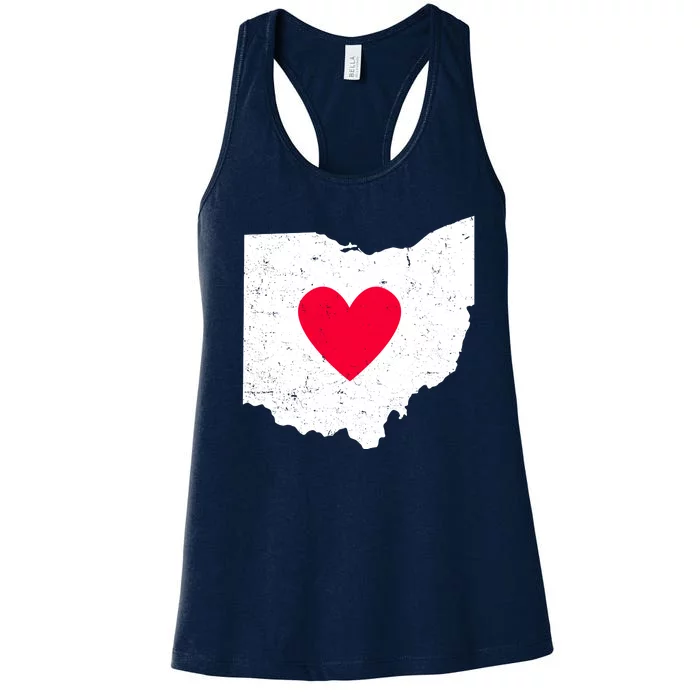 Distressed Ohio State Love Women's Racerback Tank