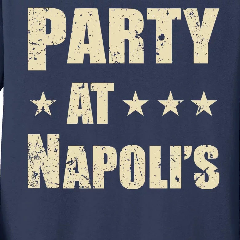 Distressed Party at Napoli's Kids Long Sleeve Shirt