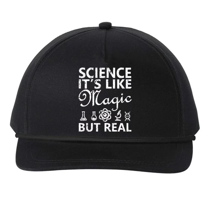 Distressed Science It's Like Magic But Real March For Science Snapback Five-Panel Rope Hat