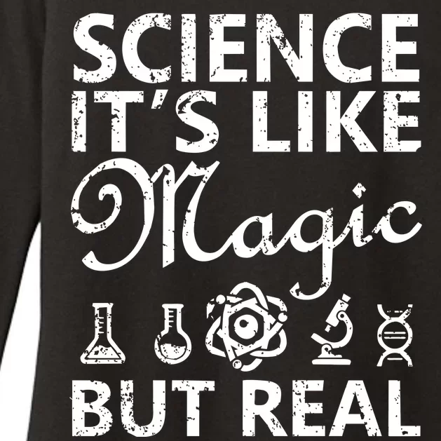 Distressed Science It's Like Magic But Real March For Science Womens CVC Long Sleeve Shirt