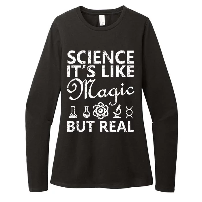 Distressed Science It's Like Magic But Real March For Science Womens CVC Long Sleeve Shirt