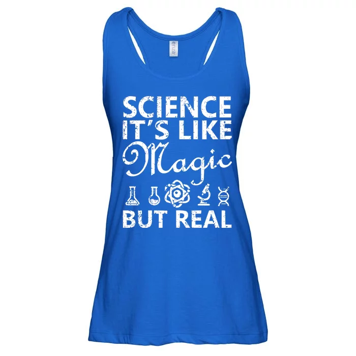 Distressed Science It's Like Magic But Real March For Science Ladies Essential Flowy Tank