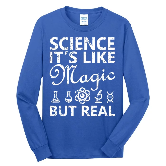 Distressed Science It's Like Magic But Real March For Science Tall Long Sleeve T-Shirt