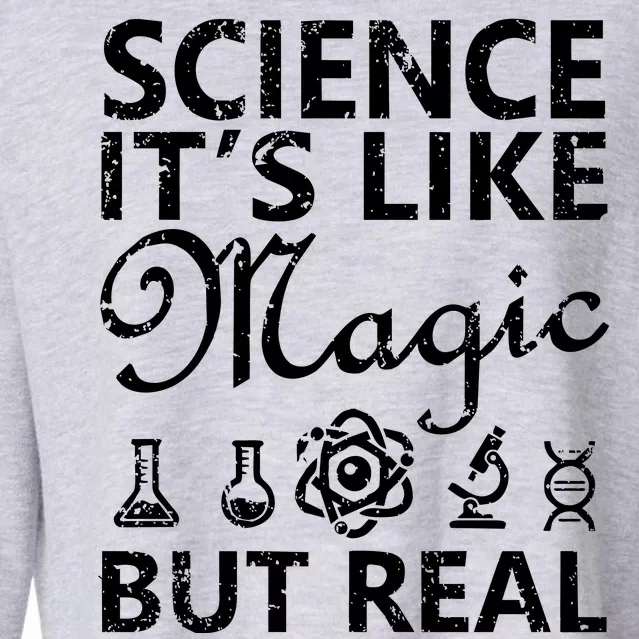 Distressed Science It's Like Magic But Real March For Science Cropped Pullover Crew