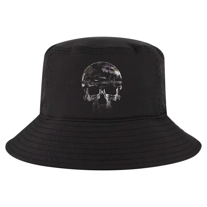 Distressed Skull Graphic Cool Comfort Performance Bucket Hat