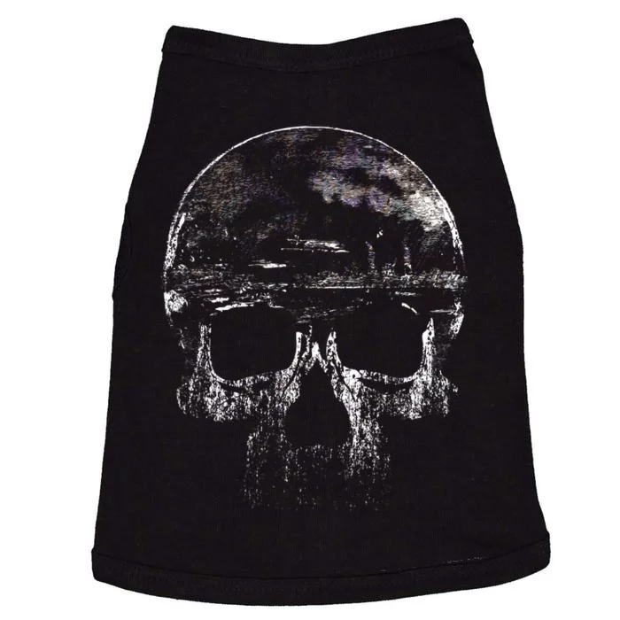 Distressed Skull Graphic Doggie Tank