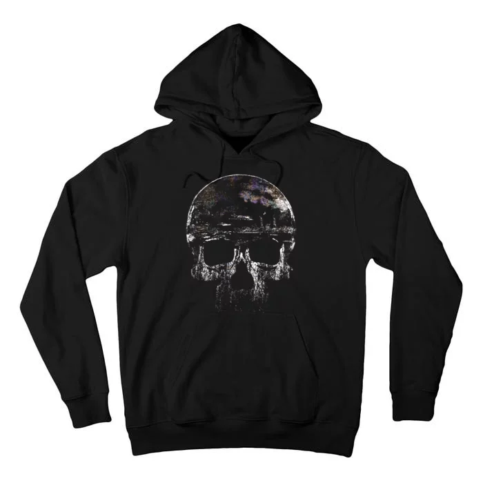 Distressed Skull Graphic Tall Hoodie