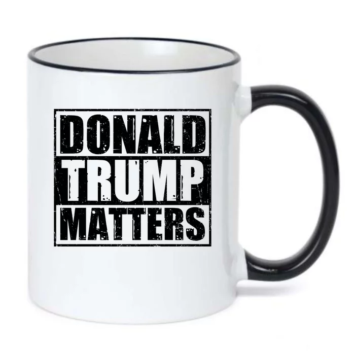 Distressed Straight Outta Donald Trump Matters Black Color Changing Mug