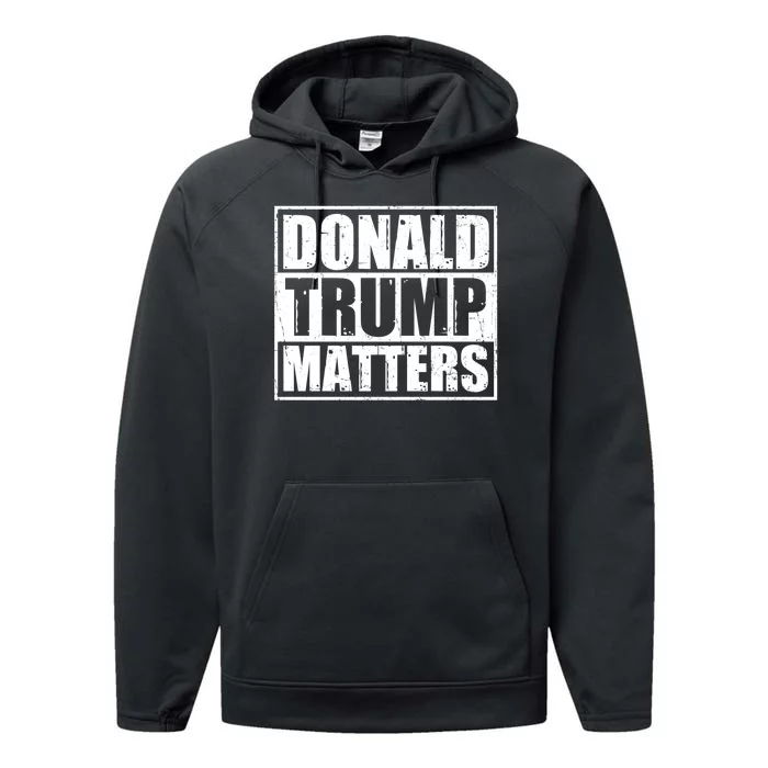 Distressed Straight Outta Donald Trump Matters Performance Fleece Hoodie