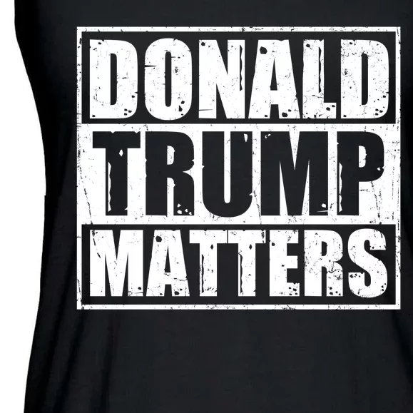 Distressed Straight Outta Donald Trump Matters Ladies Essential Flowy Tank