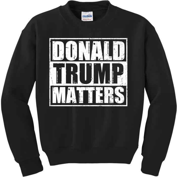 Distressed Straight Outta Donald Trump Matters Kids Sweatshirt