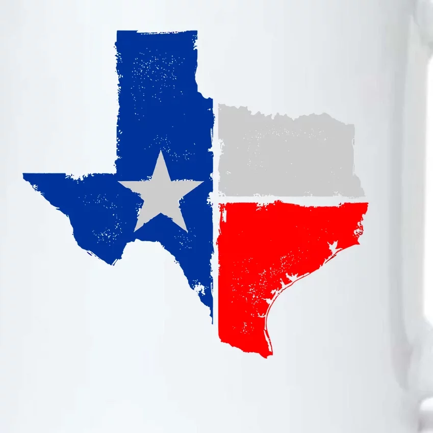 Distressed Texas State Map Flag Black Color Changing Mug