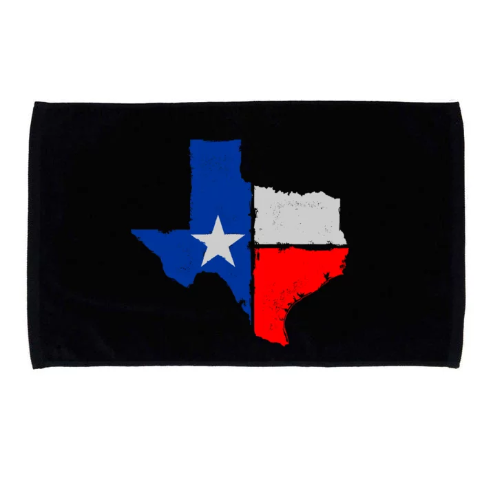 Distressed Texas State Map Flag Microfiber Hand Towel