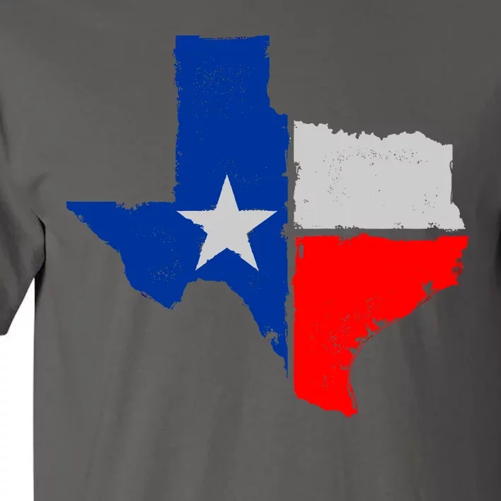 Distressed Texas State Map Flag Tall T-Shirt