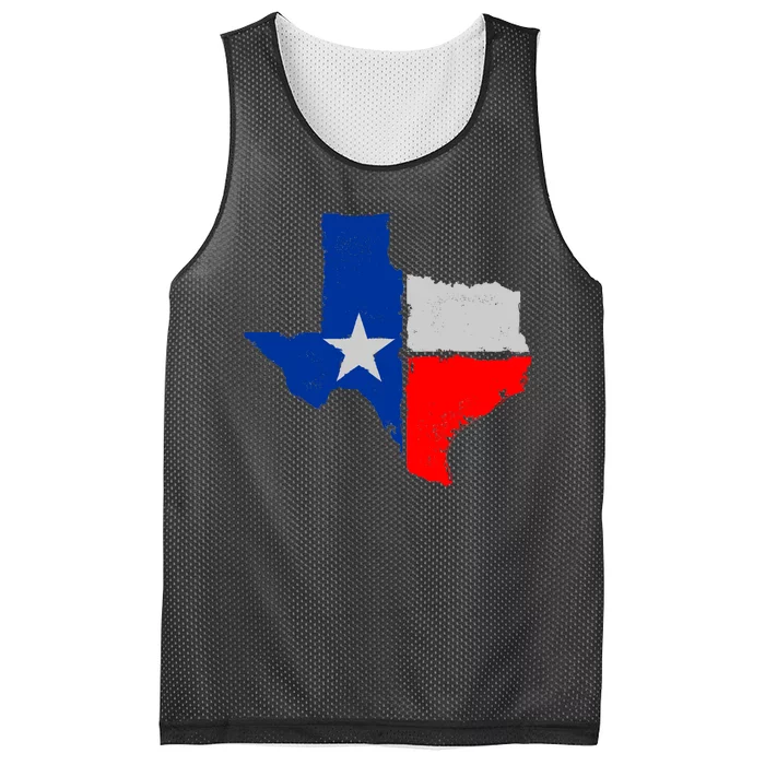 Distressed Texas State Map Flag Mesh Reversible Basketball Jersey Tank