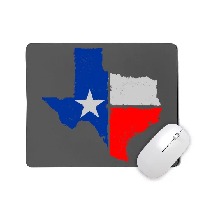 Distressed Texas State Map Flag Mousepad