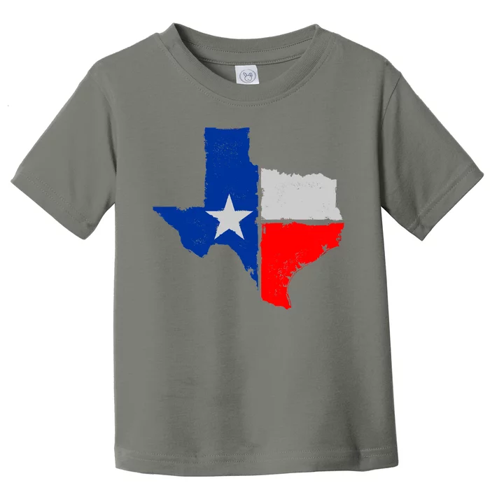 Distressed Texas State Map Flag Toddler T-Shirt