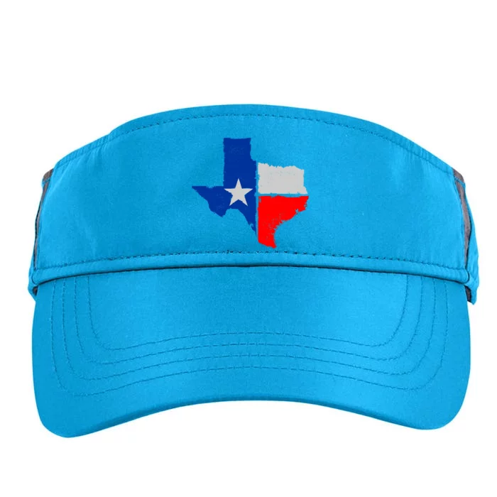 Distressed Texas State Map Flag Adult Drive Performance Visor