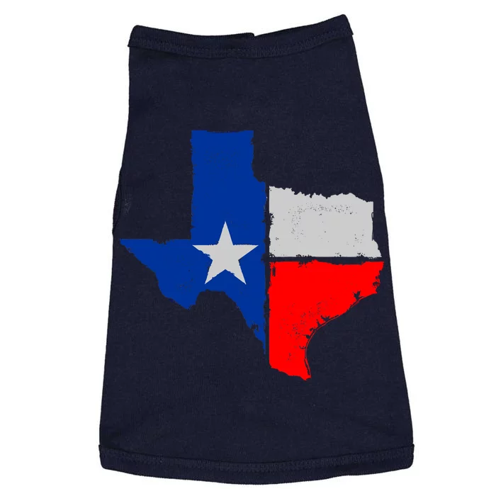 Distressed Texas State Map Flag Doggie Tank