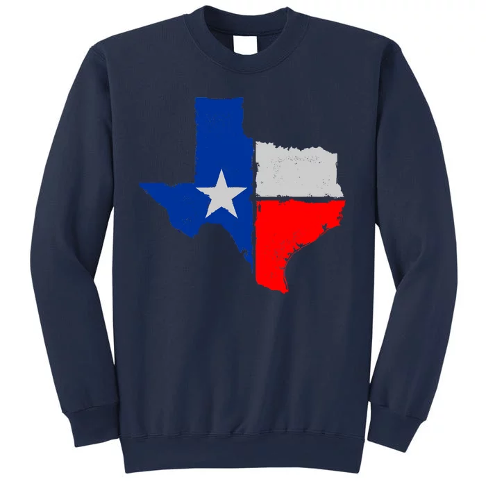 Distressed Texas State Map Flag Sweatshirt