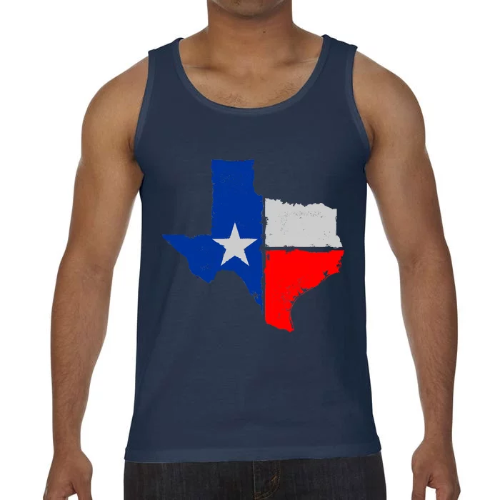 Distressed Texas State Map Flag Comfort Colors® Tank Top