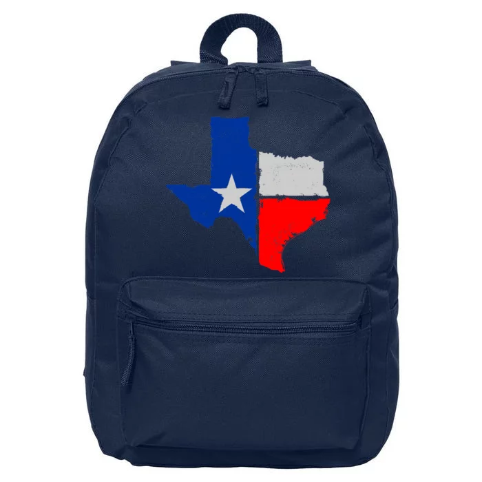 Distressed Texas State Map Flag 16 in Basic Backpack