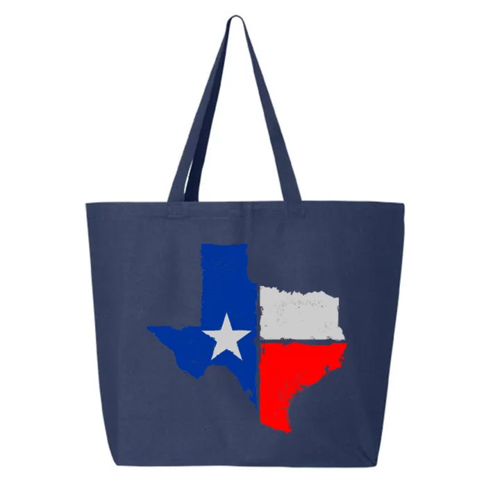 Distressed Texas State Map Flag 25L Jumbo Tote