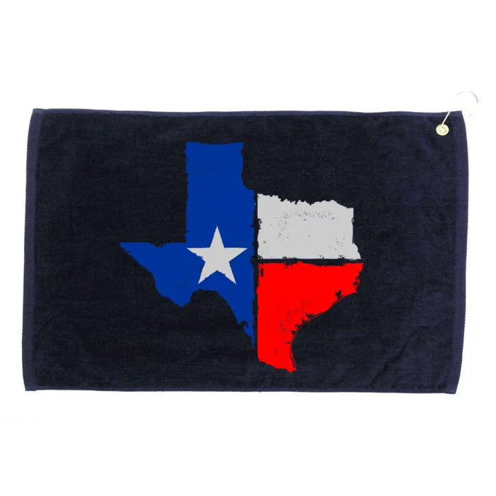 Distressed Texas State Map Flag Grommeted Golf Towel