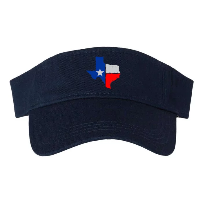 Distressed Texas State Map Flag Valucap Bio-Washed Visor