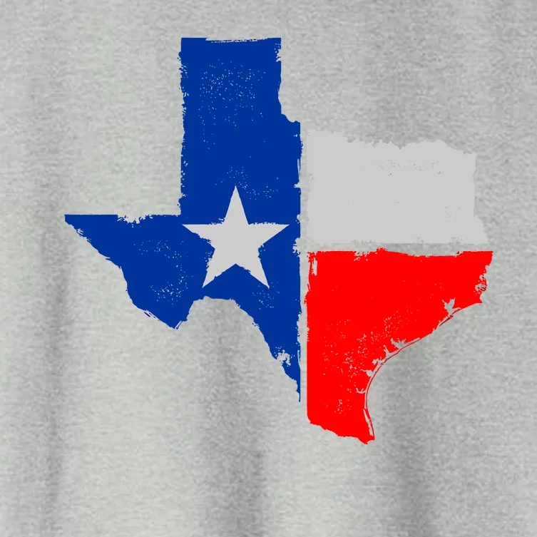 Distressed Texas State Map Flag Women's Crop Top Tee