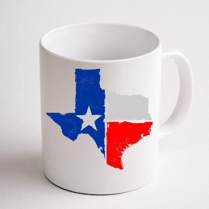 Distressed Texas State Map Flag Front & Back Coffee Mug