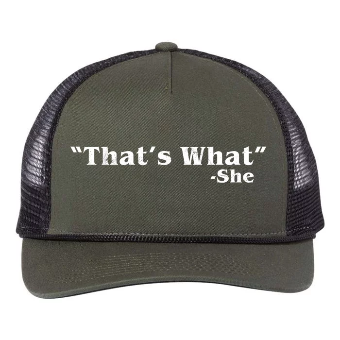 Distressed That's What - She Retro Rope Trucker Hat Cap