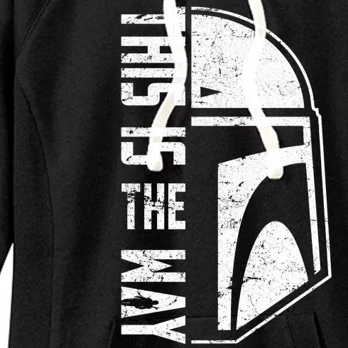 Distressed This Is The Way Helmet Women's Fleece Hoodie