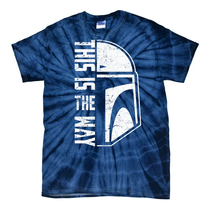 Distressed This Is The Way Helmet Tie-Dye T-Shirt