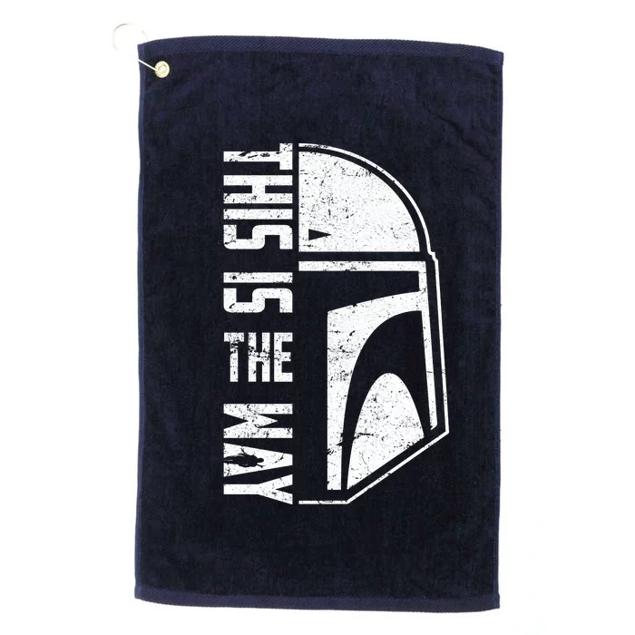 Distressed This Is The Way Helmet Platinum Collection Golf Towel