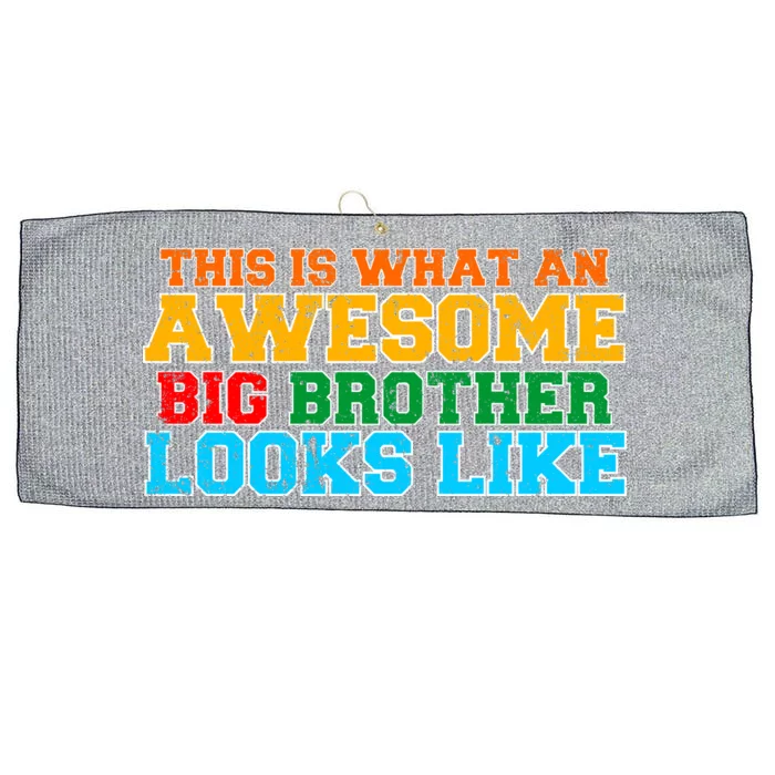 Distressed This is What an Awesome Big Brother Looks Like Large Microfiber Waffle Golf Towel