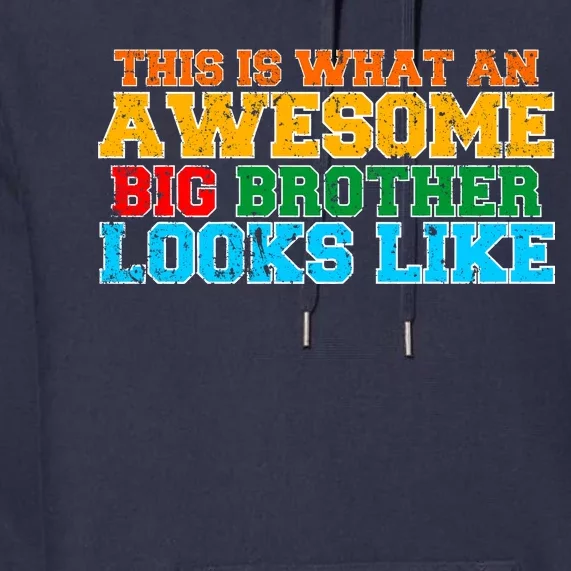 Distressed This is What an Awesome Big Brother Looks Like Premium Hoodie