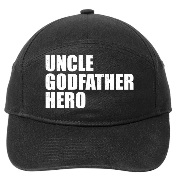 Distressed Uncle Godfather Hero 7-Panel Snapback Hat