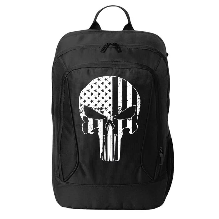 Distressed USA American Skull City Backpack